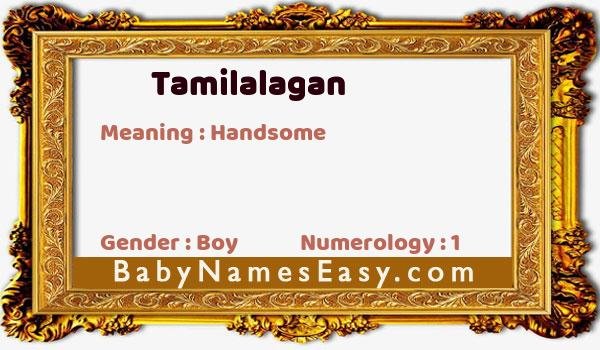 Tamilalagan name meaning