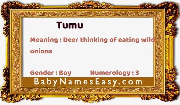 Tumu name meaning