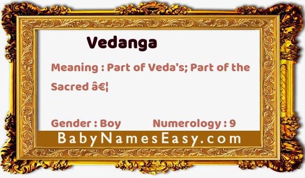 Vedanga name meaning