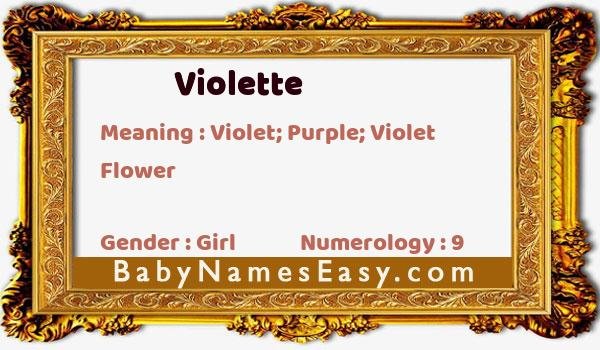 Violette name meaning