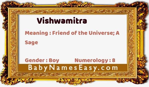Vishwamitra name meaning