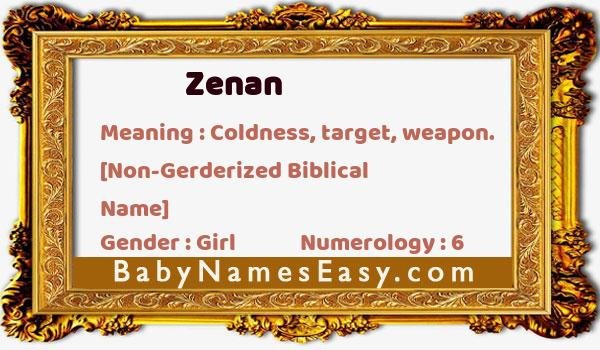 Zenan name meaning